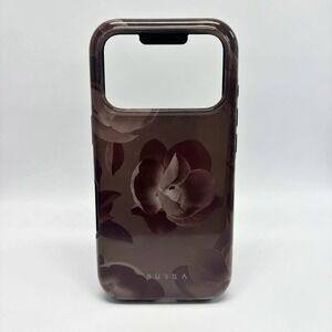 BURGA iPhone 17 Pro Case Brown Burgundy Floral Slim Designer Protective